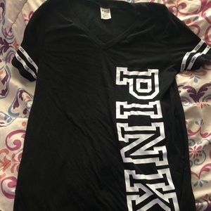 Pink Logo Black Shirt
